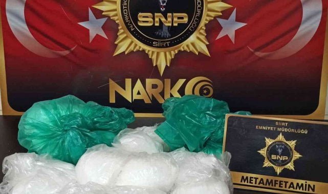 Siirt'te bir araçta 2 kilo metamfetamin ele geçirildi