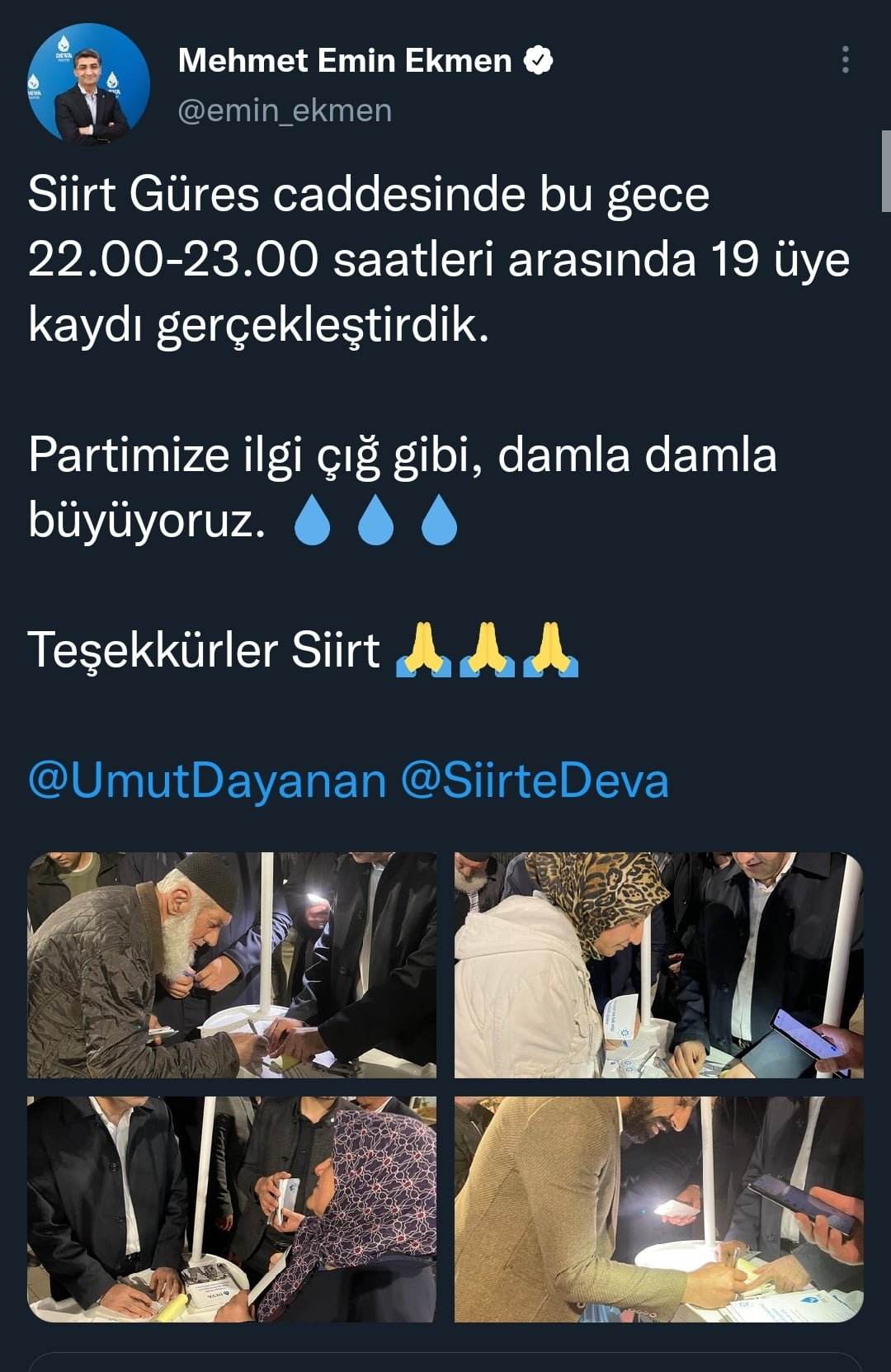 Genel Başkan Yardımcısı Ekmen İftar Sonrası Güres'te Üye Topladı