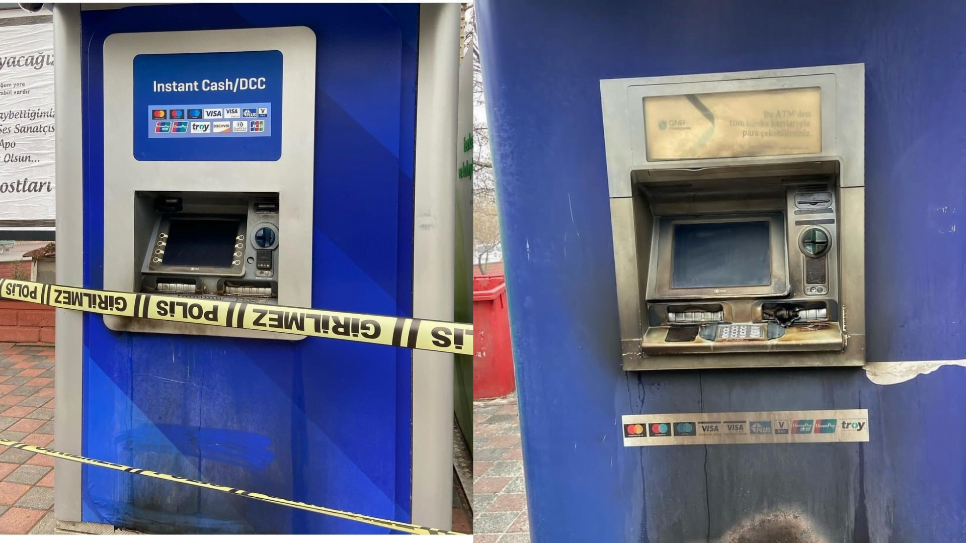 Kurtalan’da Gece Saatlerinde ATM'ler Yakıldı