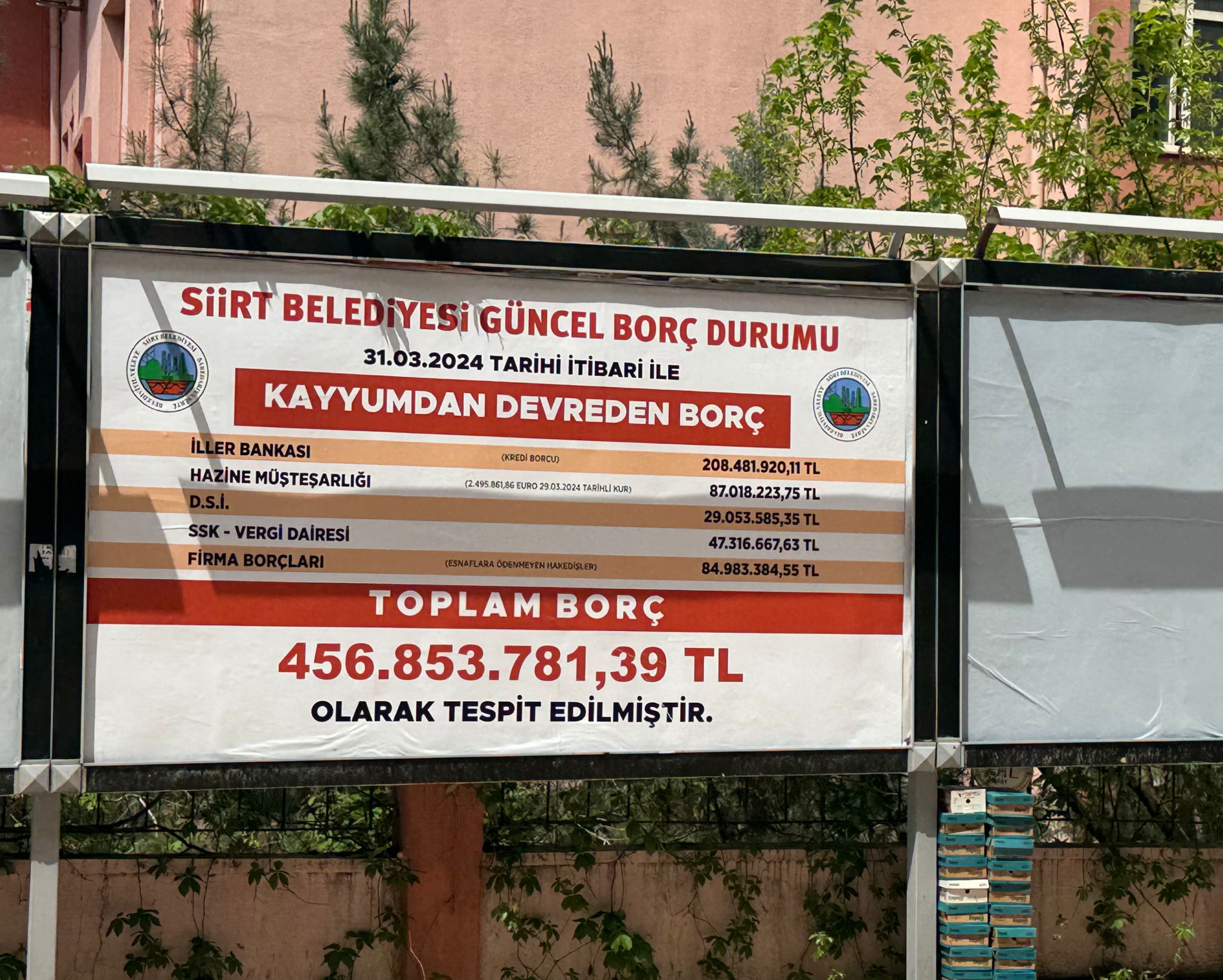 Siirt Belediyesinin Borcu 456 Milyon TL