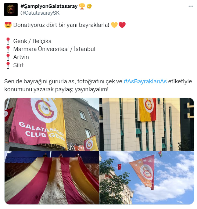 Galatasaray'ın Resmi X Hesabı Siirt’i Paylaştı