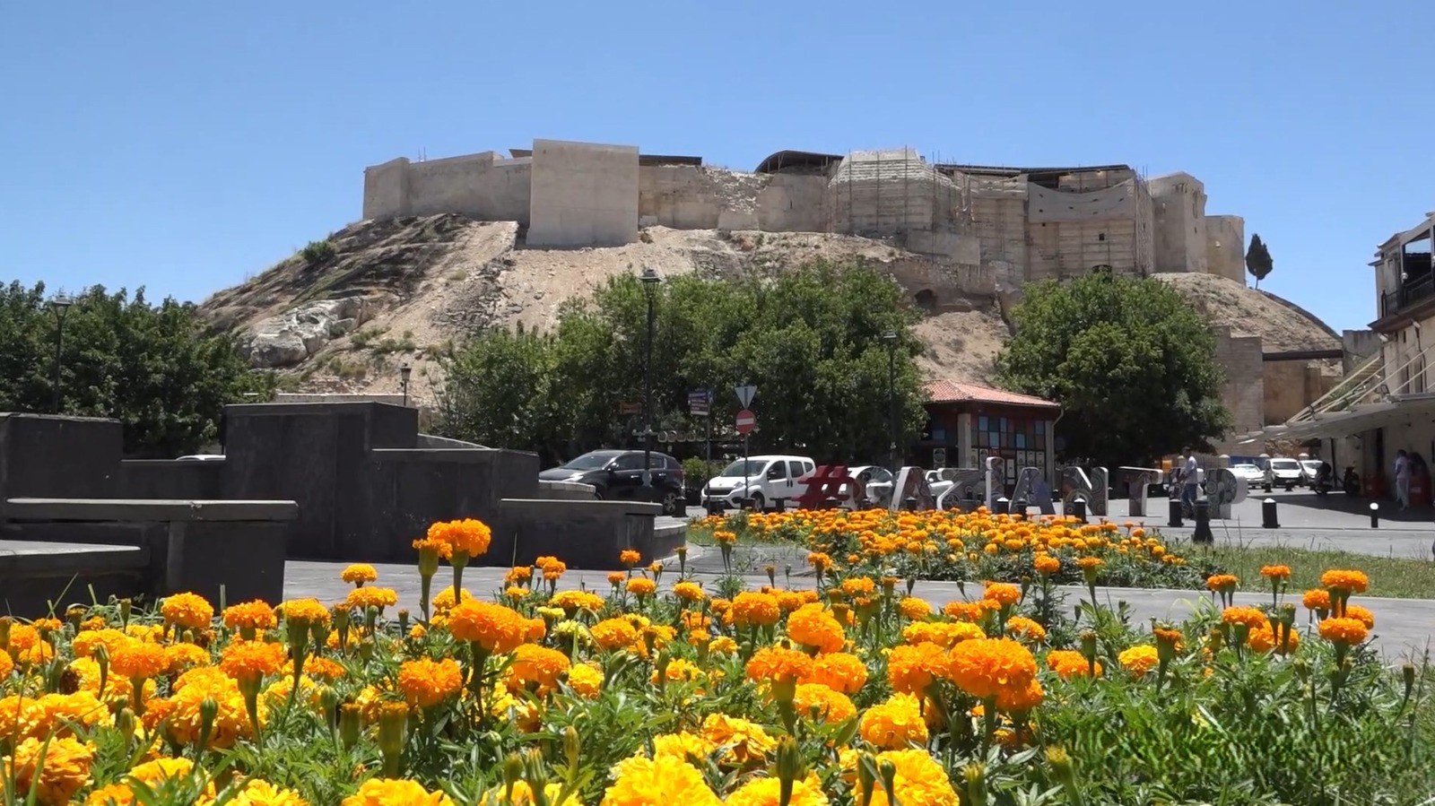 Gaziantep Kalesi'nin Restorasyonu 40 Derece Sıcağa Rağmen Devam Ediyor